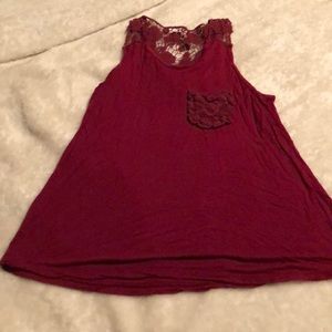 Burgundy tank top